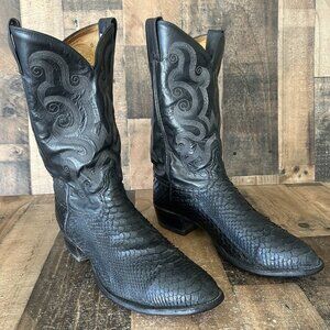 Tony Lama Vintage Snakeskin Western Cowboy Boots Mens 13 D